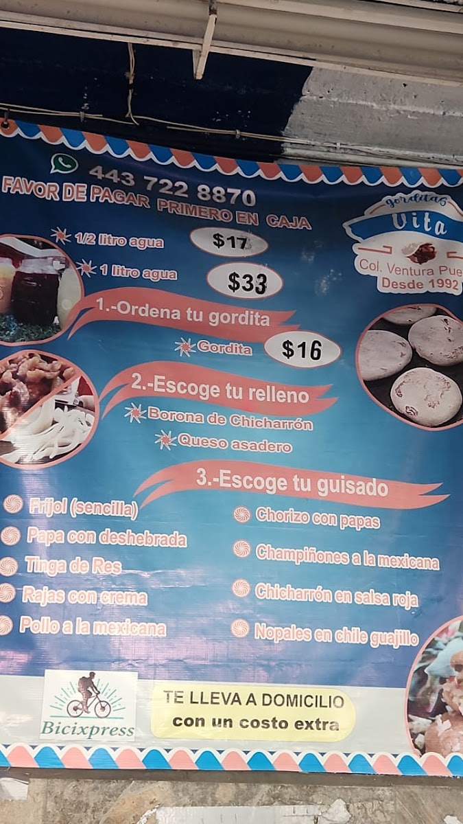 Gorditas de Vita Menu - Image 1