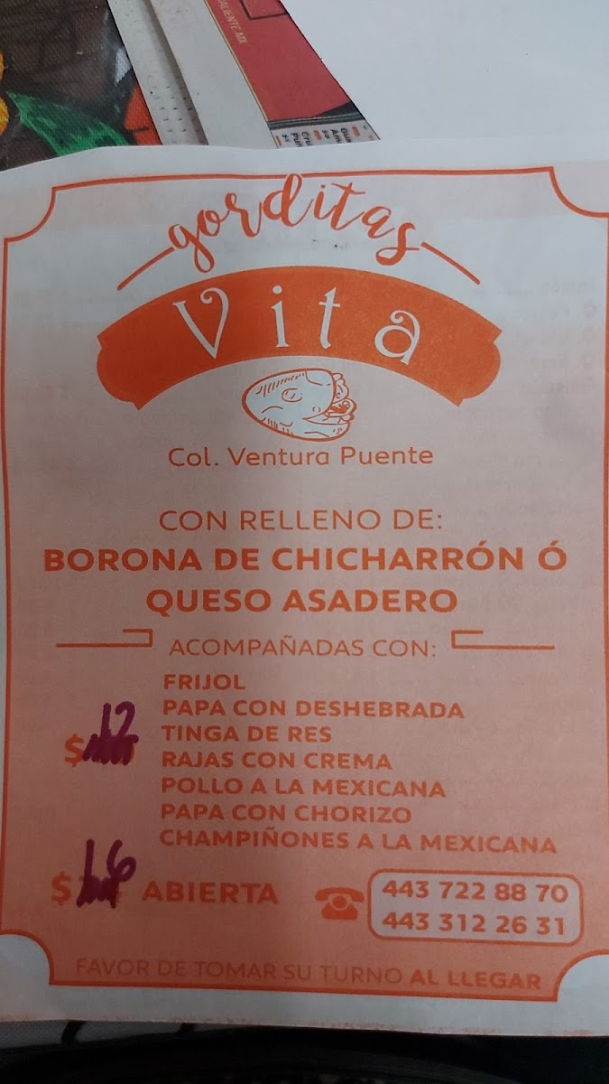 Gorditas de Vita Menu - Image 6